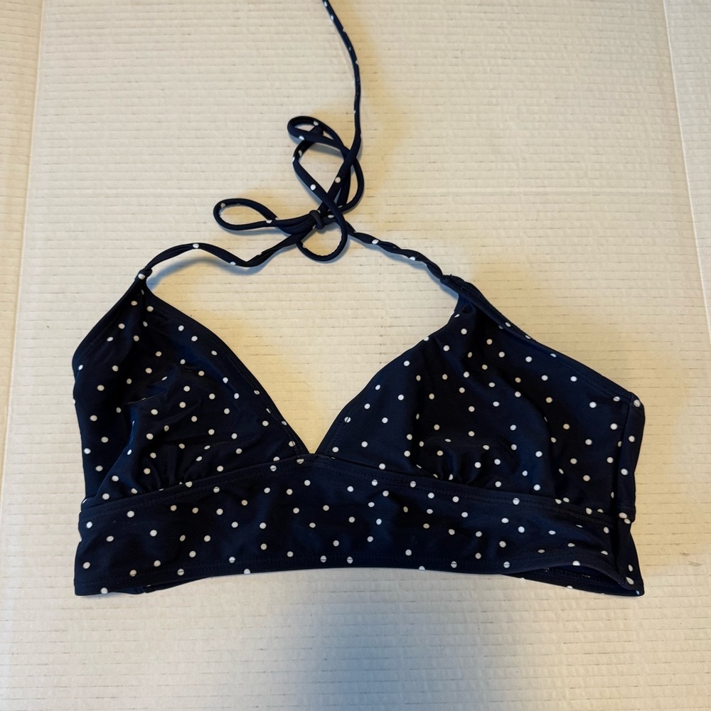 GAP large Navy Polka Dot Bikini Top women’s swim beach pool swimsuit